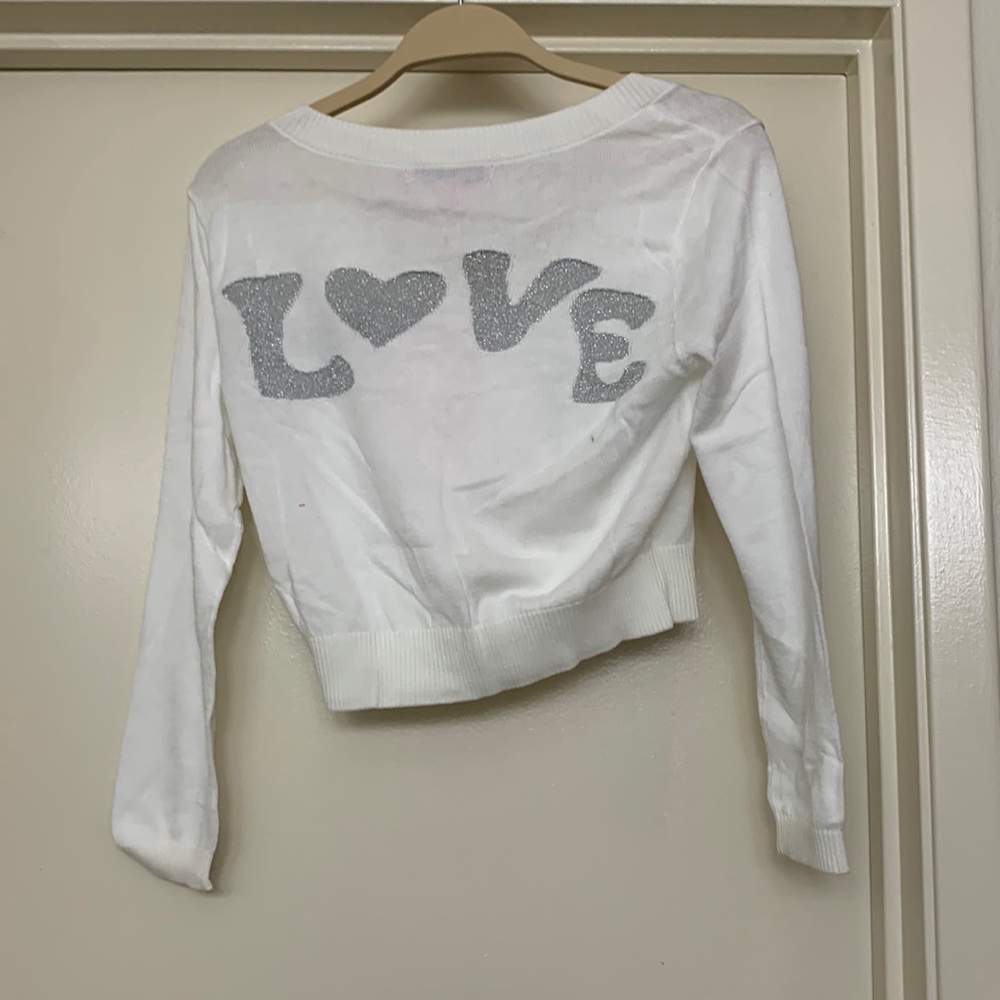 Betsey Johnson Cropped Love Sweater